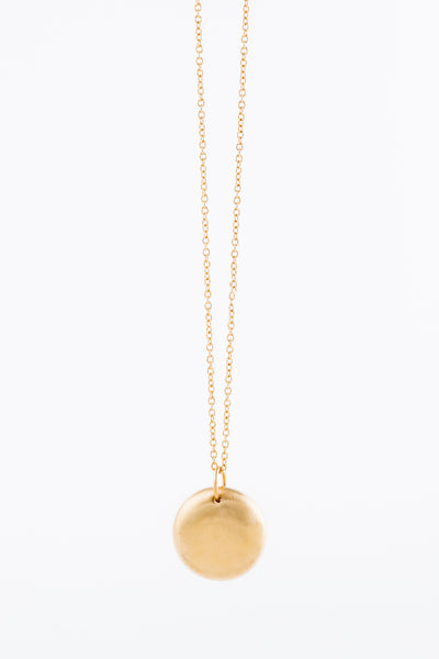 Gold Long Rock Pendant Necklace