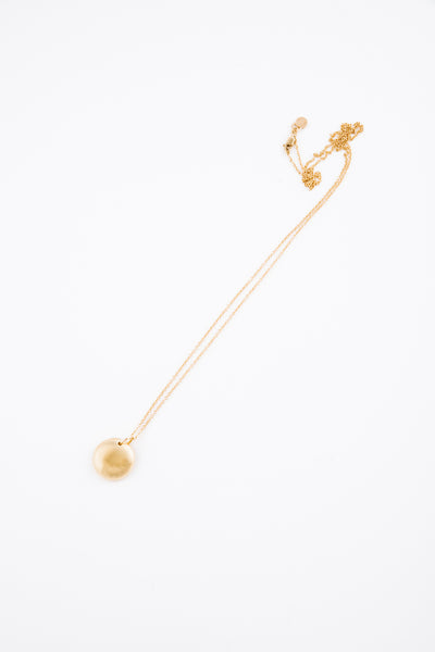 Gold Long Rock Pendant Necklace
